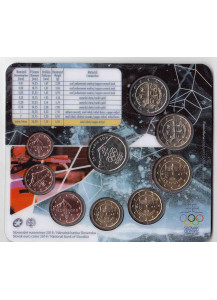 2018 - SLOVACCHIA  serie Giochi Olimpici Invernali  9 monete di Zecca in folder
